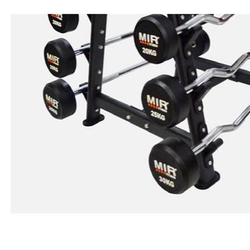 Set de barras de peso fijo + rack