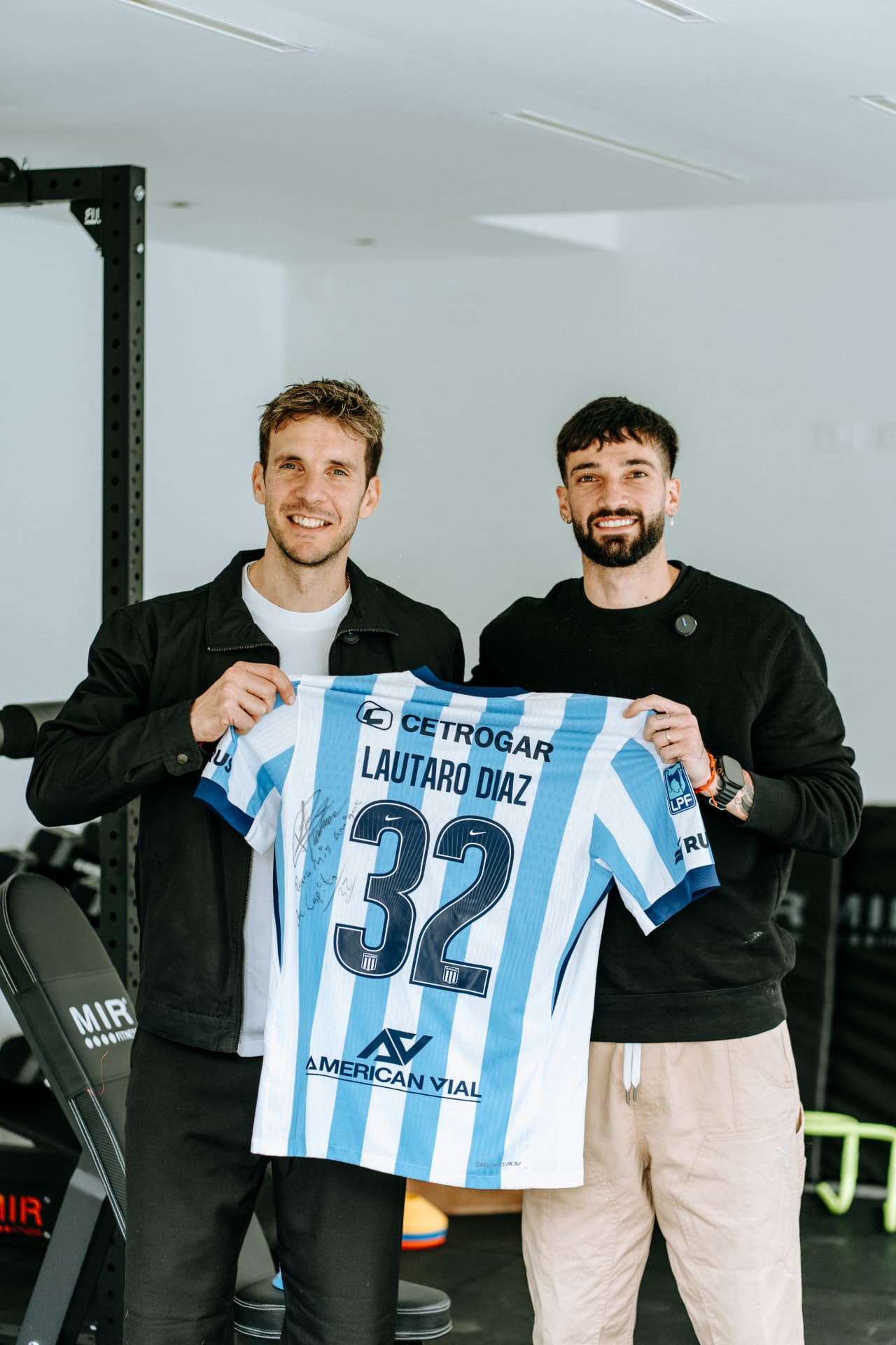 Lautaro "Laucha" Díaz junto a Agustín García Mancini de Capitán Deportes